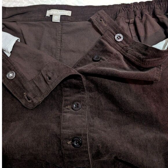 Women's Corduroy Skirt -Women Within- Brown Size 24W - Picture 3 of 5